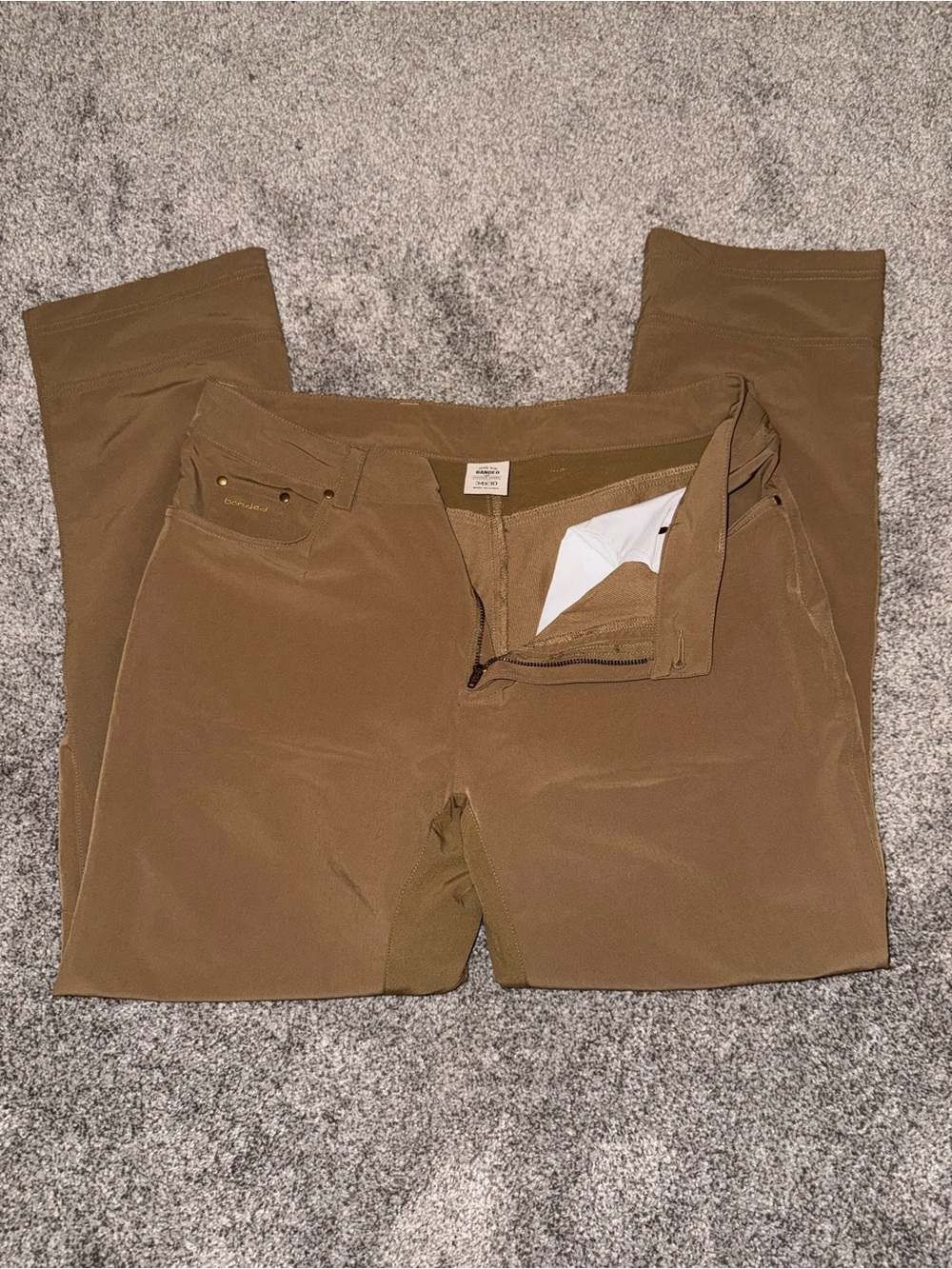 Men's Brown Stretch Casual Pants - Banded